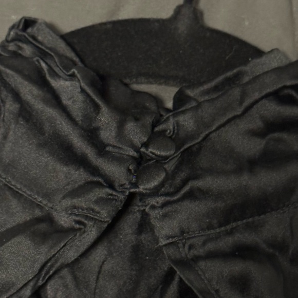 Bebe Black Silk Short Sleeve Top Medium Pinup Sexy Retro Y2K Sequin Blouse Shirt - Picture 2 of 9